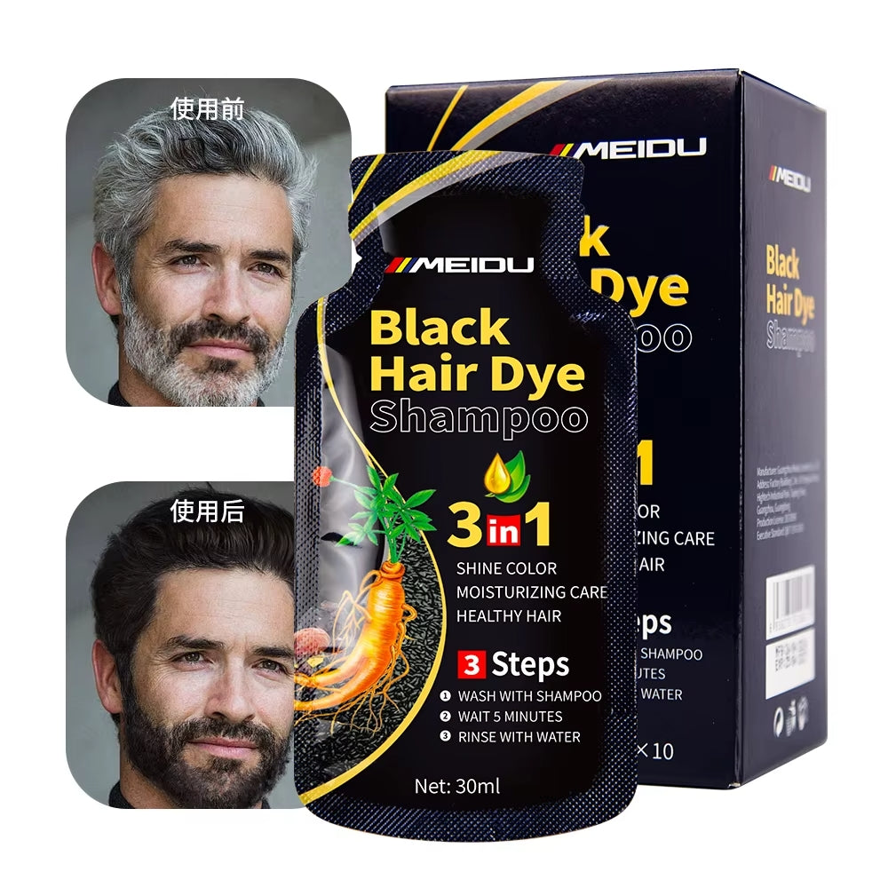 BLACK HAIR DYE SHAMPOO + EVIL GOODS CREMA HIDRATANTE (REGALO)