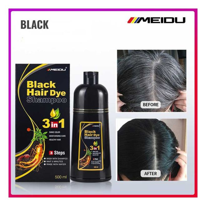 BLACK HAIR DYE SHAMPOO + EVIL GOODS CREMA HIDRATANTE (REGALO)